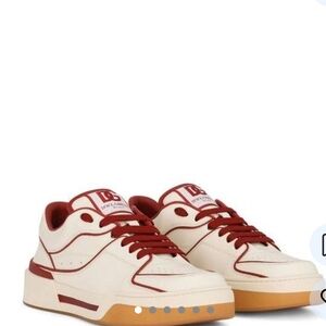 Dolce & Gabbana White and Red Sneakers